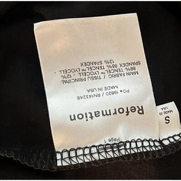 Reformation Jeans Black Lyocell Tencel Soft Jumpsuit S 0902 - Picture 5 of 5